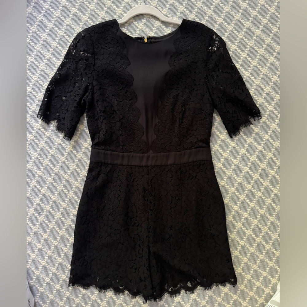 Black lace Rachel Zoe Romper